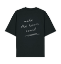 Black LSTHRS oversized T-shirt with Make the Hours Count print on the back