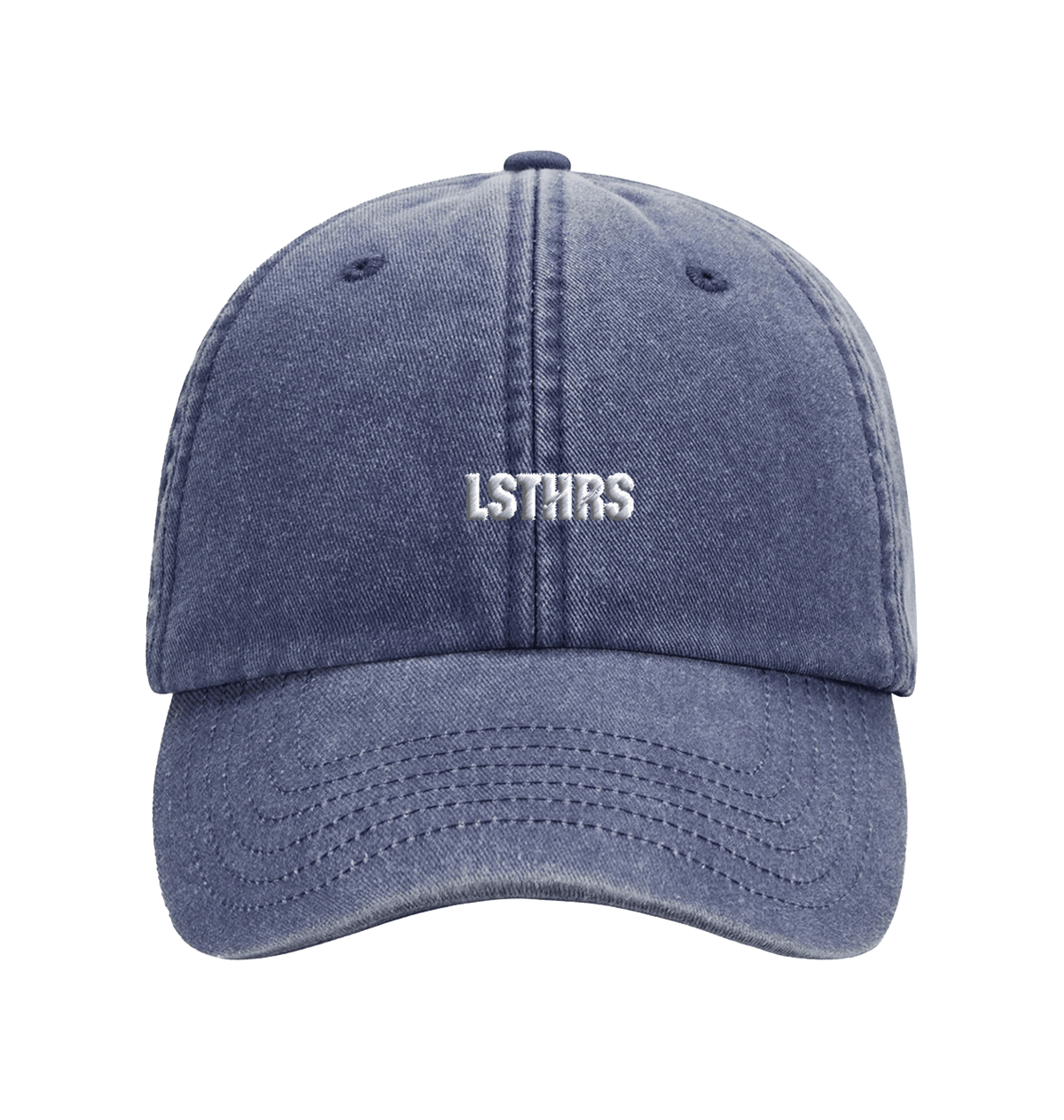 Blue vintage LSTHRS cap with white embroidered logo