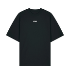 Front view of black Make Memories oversized T-shirt by LSTHRS
