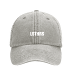 Grey vintage LSTHRS cap with white embroidered logo