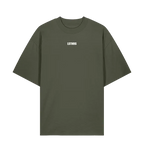 Navy LSTHRS oversized T-shirt with Make the Hours Count print on the front