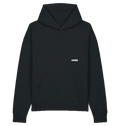 Black LSTHRS hoodie with small embroidered logo on the front