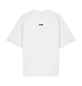 White LSTHRS T-shirt with small embroidered black logo on the chest