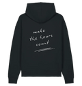 Black LSTHRS relaxed hoodie with Make the Hours Count print on the back